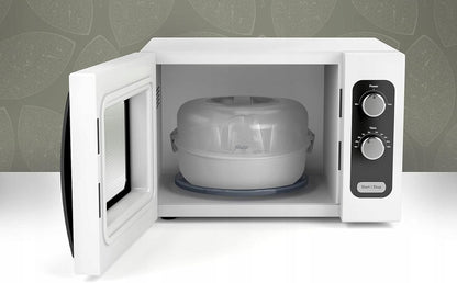 ALECTO BW-04 esterilizador de microondas para 4 biberones con pinzas y medidor