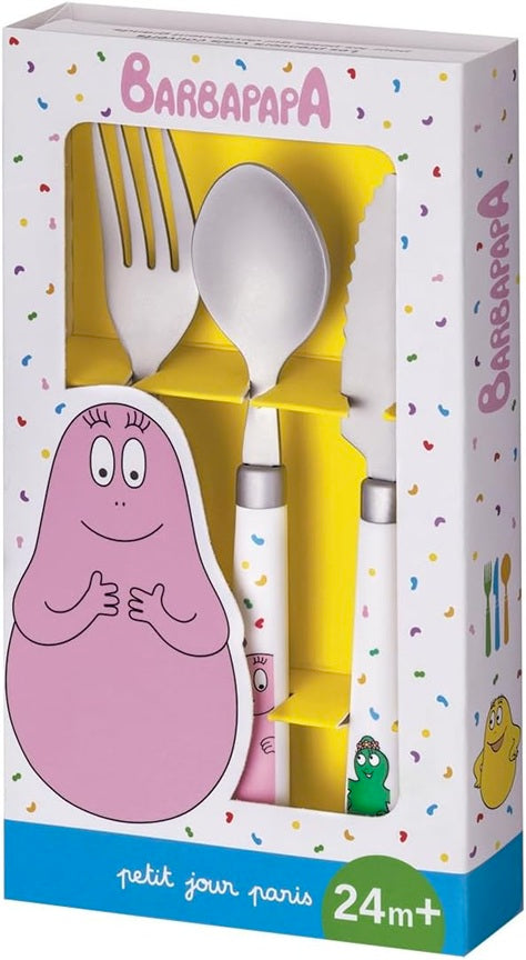 PETIT JOUR PARIS Barbapapa cubiertos de acero inoxidable 24 m+
