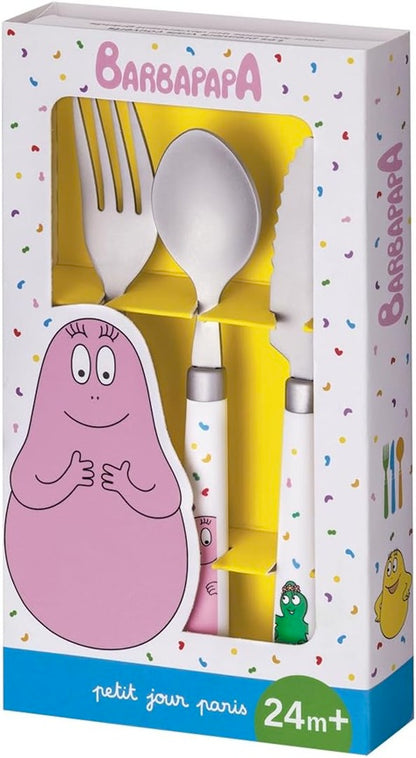 PETIT JOUR PARIS Barbapapa cubiertos de acero inoxidable 24 m+