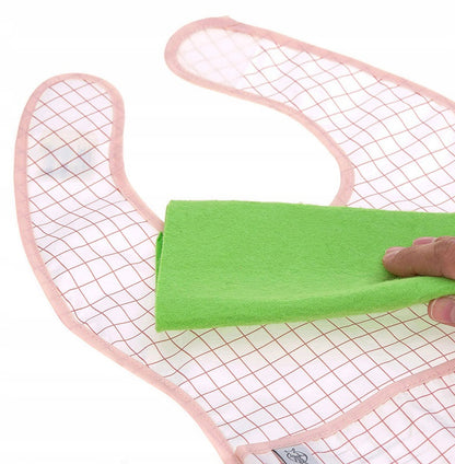 Babero de plástico LASSIG con velcro y bolsillo x2 6-24 meses
