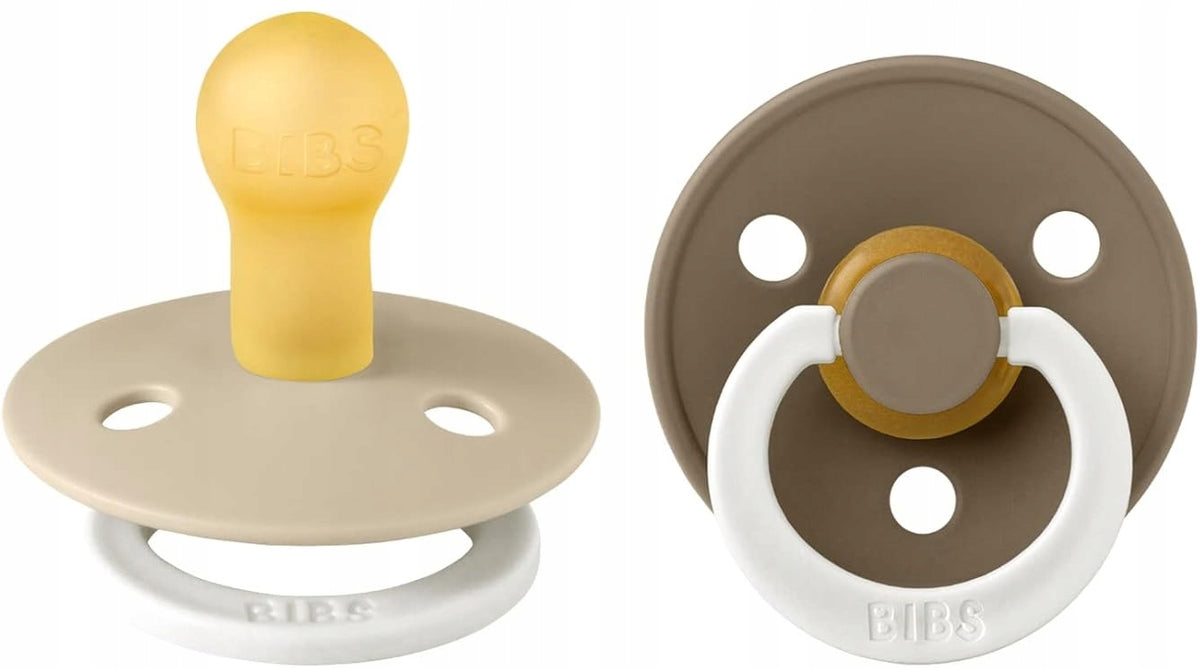 BIBS COLOUR GLOW smoczki uspokajające 2pack kauczuk 0-6 msc, świecące w ciemności