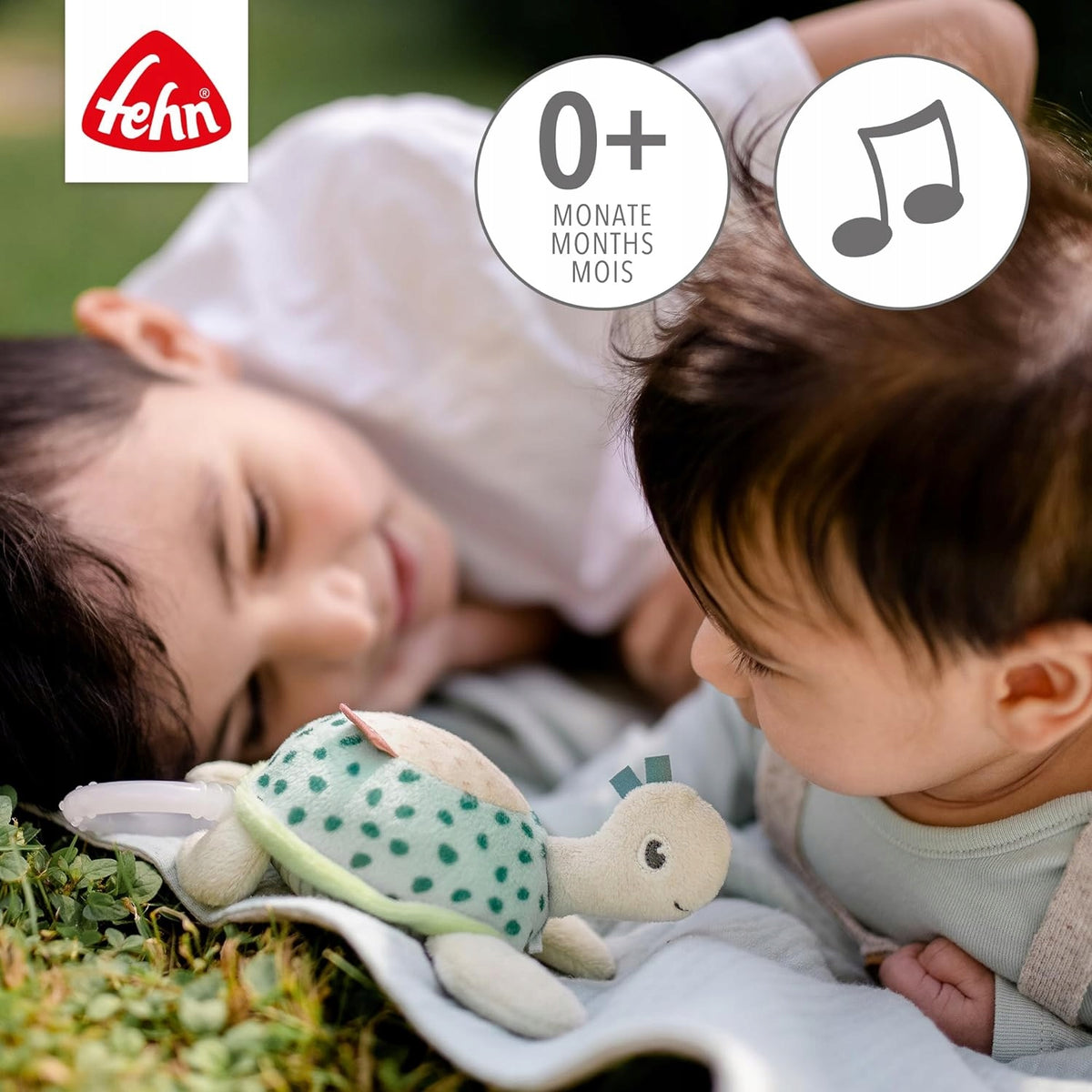 FEHN peluche con caja de música TORTUGA 16 cm