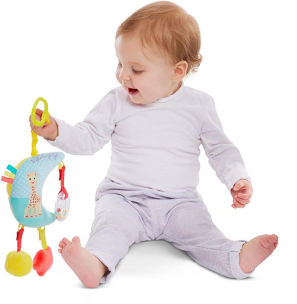 SOPHIE LA GIRAFE colgante con caja de música para cochecito y cuna 28 cm LUNA