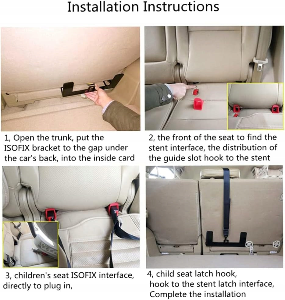 GEEVORKS uniwersalny zestaw montażowy adapter ISOFIX, instrukcja montażu fotelika dziecięcego w samochodzie