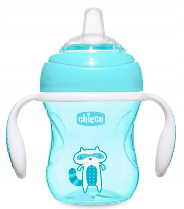 CHICCO Vaso Transition con boquilla y asas antiderrames 200 ml 4 m+