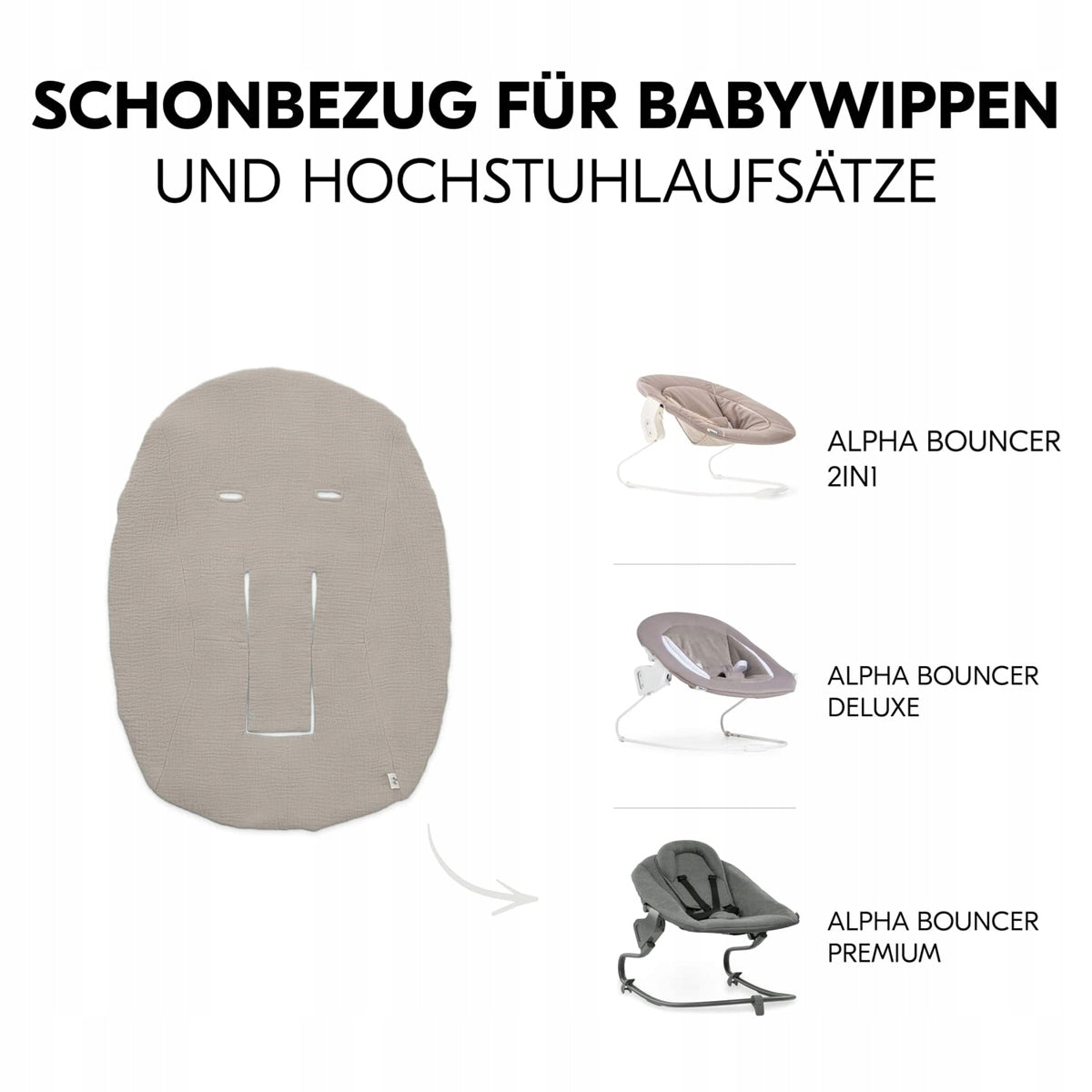 Funda HAUCK para mecedor Alpha Bouncer Premium / Deluxe / 2-en-1