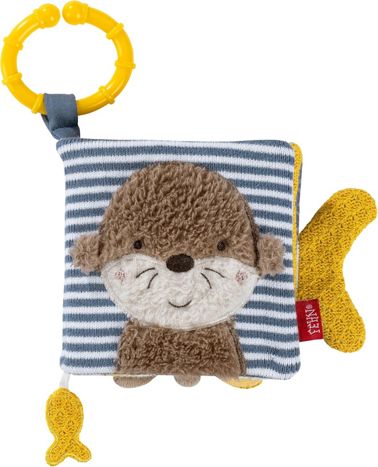 FEHN Libro sensorial Nutria Theo con espejo colgante 11 x 11 cm