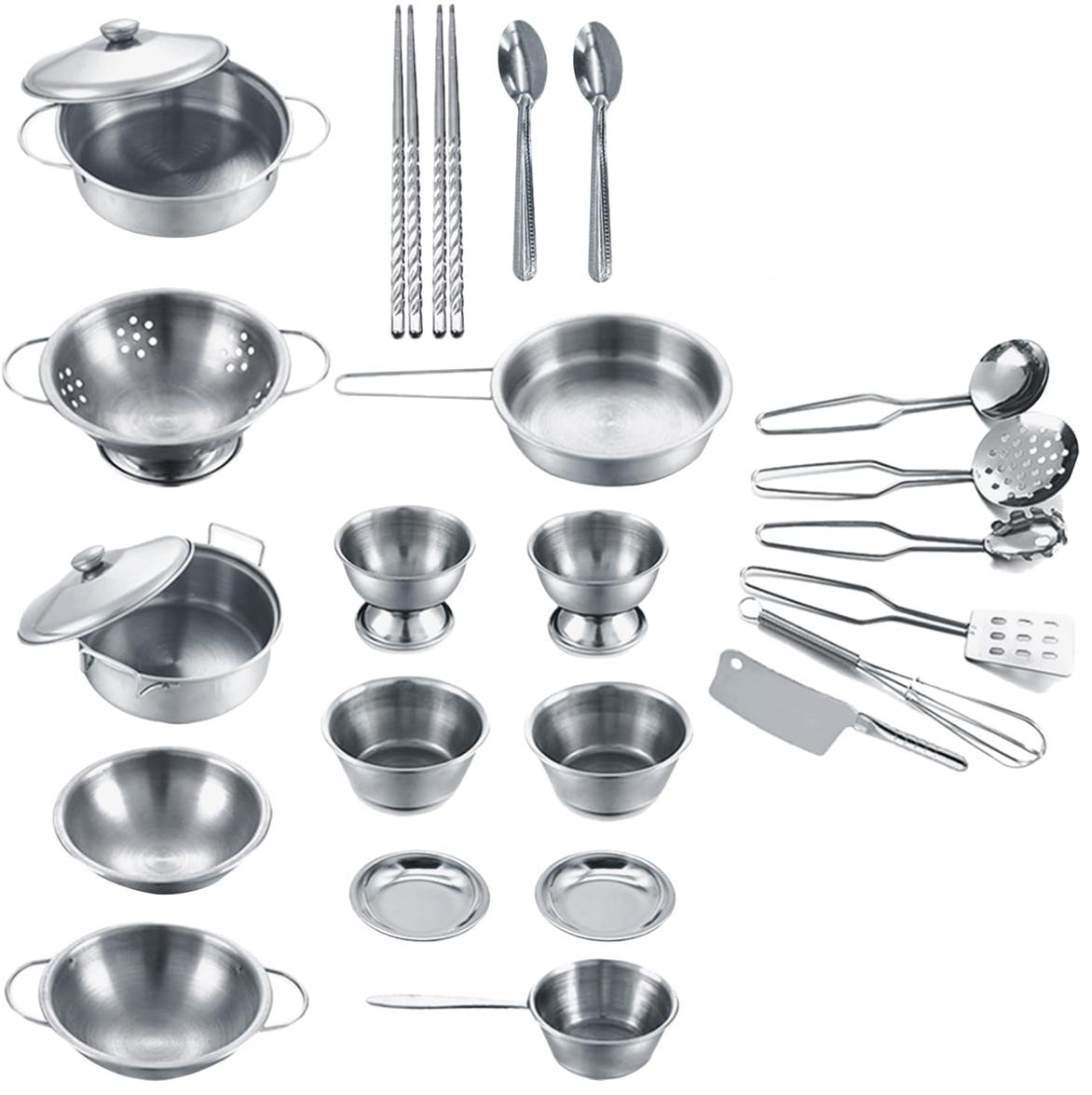 ENPEI mini set de accesorios de cocina de acero inoxidable 27 piezas 3 l+