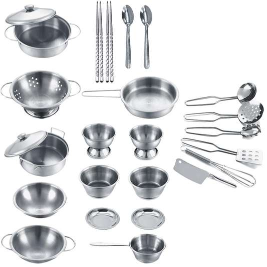 ENPEI mini set de accesorios de cocina de acero inoxidable 27 piezas 3 l+
