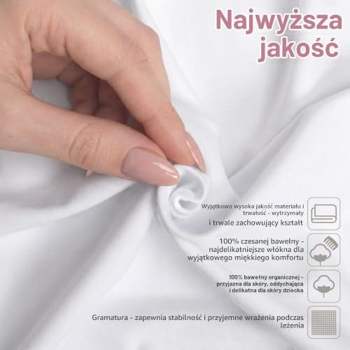 BABYBAY Deluxe Organic sábana 89x50 cm blanca