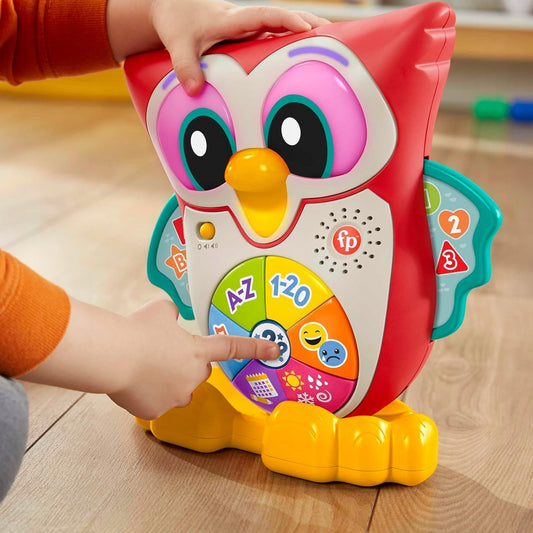 FISHER-PRICE búho interactivo con luces, 90 melodías y frases en francés, 18 m+