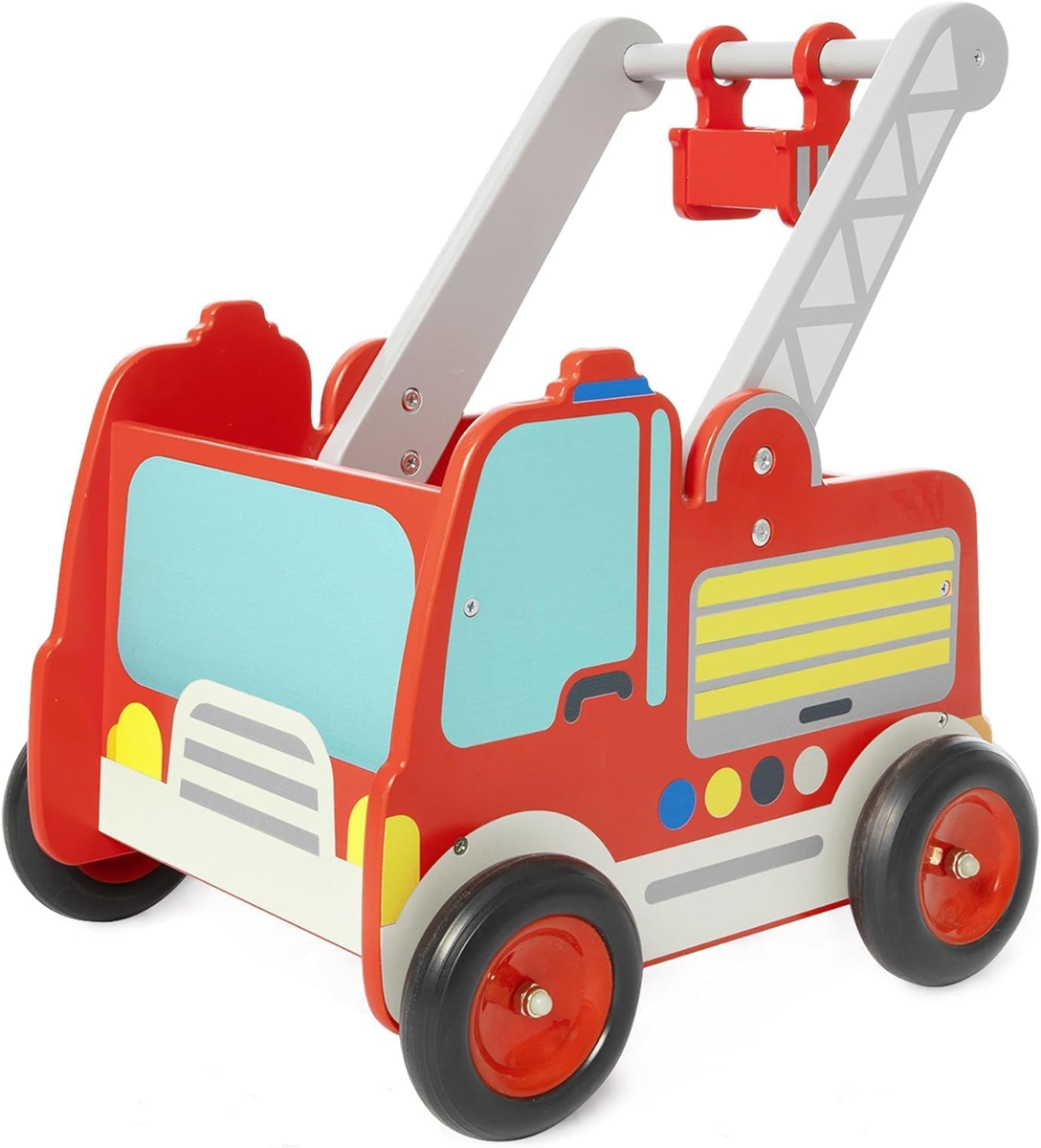 LABEBE andador de madera CAMIÓN DE BOMBEROS 37,5 x 45 cm