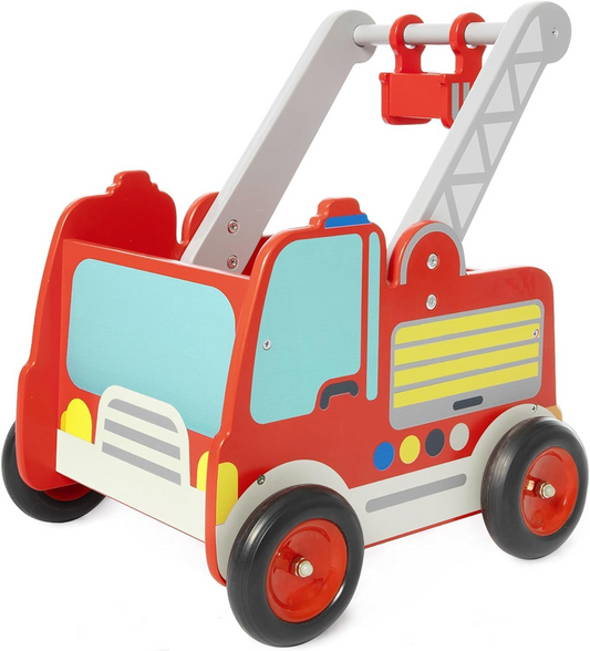 LABEBE andador de madera CAMIÓN DE BOMBEROS 37,5 x 45 cm