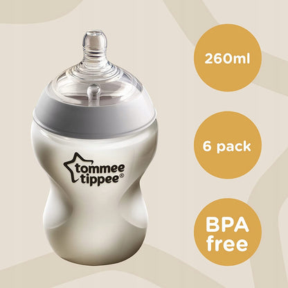 Set TOMMEE TIPPEE con 6 biberones de 260ml ANTI-CÓLICO