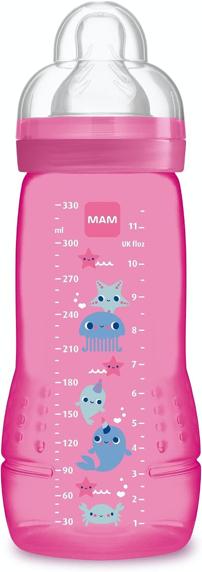 MAM Easy Active biberón 330 ml 4 m+ tetina 3 CRIATURAS MARINAS