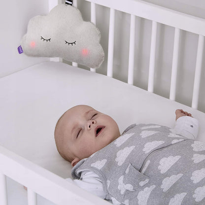 SNUZcloud peluche con sonidos para dormir, latido del corazón y luces para bebés
