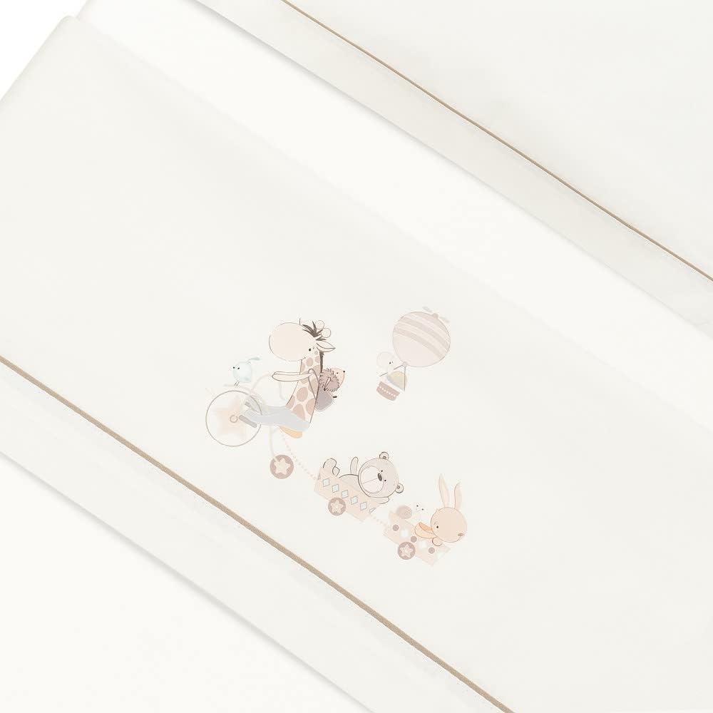 INTERBABY komplet pościeli 3częściowy 60x120 / 40x60 / 103x150 + zawieszka, bawełniany zestaw z motywem zwierząt