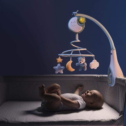 CHICCO Next2Dreams 2en1 móvil para cuna con melodías y luz nocturna OSO