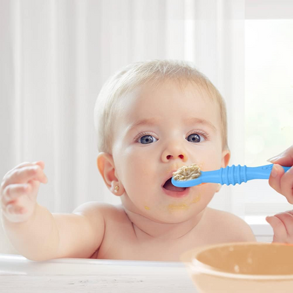 VICLOON juego de cucharas de silicona para alimentos sólidos, 4 unidades, 11 cm