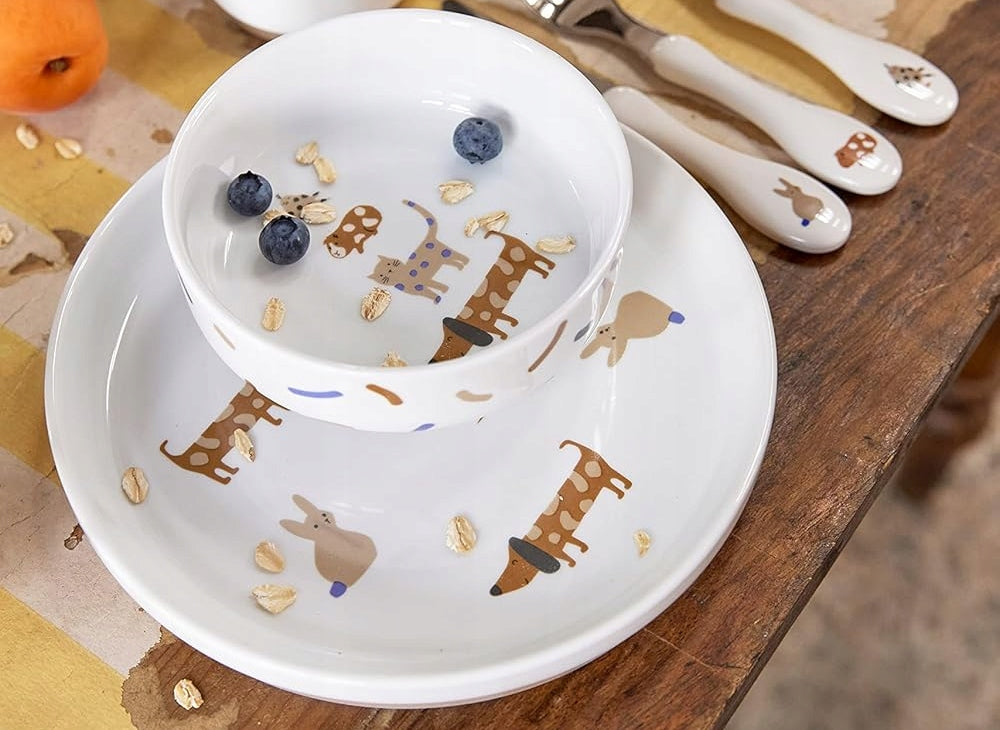 LASSIG Little Mateys set de vajilla de porcelana 2 piezas para niños