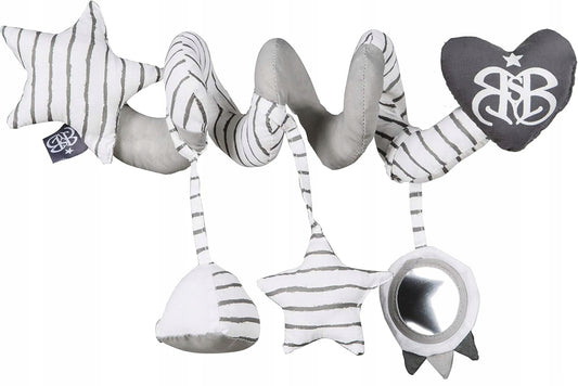 ROBA Rock Star Baby espiral con sonajero y espejo para cochecito y cuna