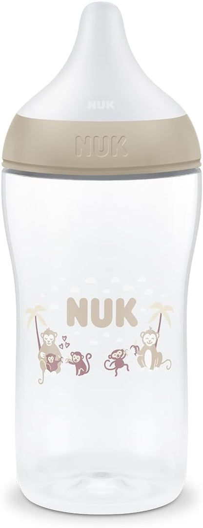 NUK Perfect Match butelka 260 ml 3 m+ smoczek M x2 antykolkowa butelka z nadrukiem i wskaźnikiem temperatury