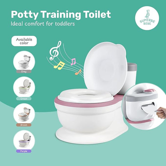 SUPERBE BEBE orinal con compartimento para papel higiénico + SONIDO