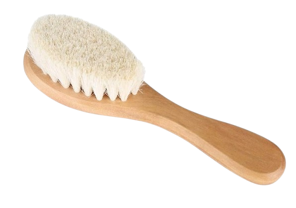 MUMUSUKI cepillo de madera para el cabello con pelo de cabra 0-6 m