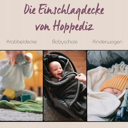 HOPPEDIZ otulacz kocyk do fotelika 3 i 5 punktowe pasy POLAROWY, otulacz do fotelika i wózka