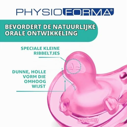 Chicco Physioforma Soft chupete de silicona rosa 0-6m