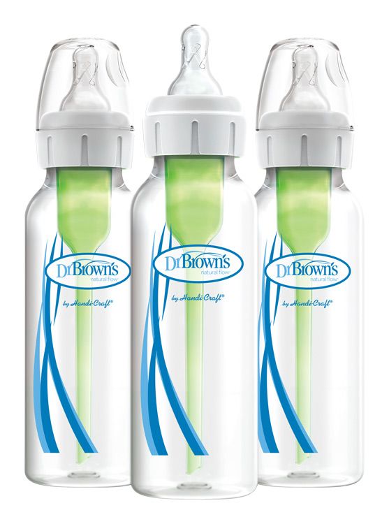 Biberón Dr. Brown's anticólicos Options+ estrecho 3x250 ml de plástico