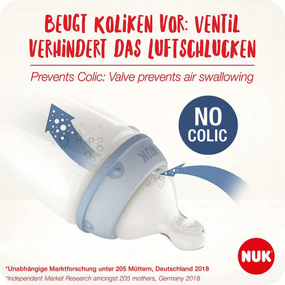 NUK NIGHT set de biberones 2x300 ml control de temperatura