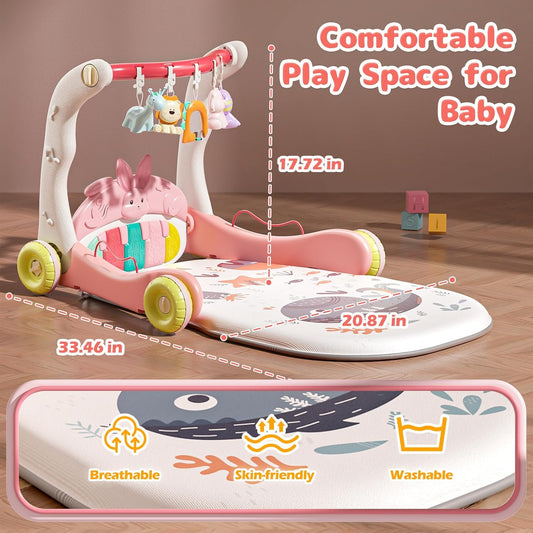 CUTE STONE alfombra educativa con piano para bebés 0-36 meses