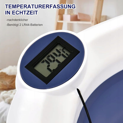 GLENMORE bañera plegable para bebé con desagüe y termómetro