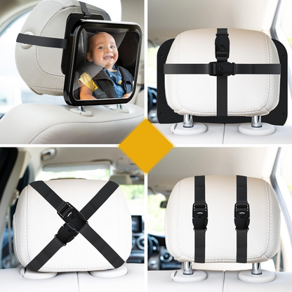 AKAPOLA espejo retrovisor para coche para observar al bebé 360°