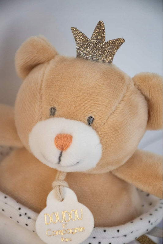 DOUDOU et COMPAGNIE peluche Rey Oso 20 cm