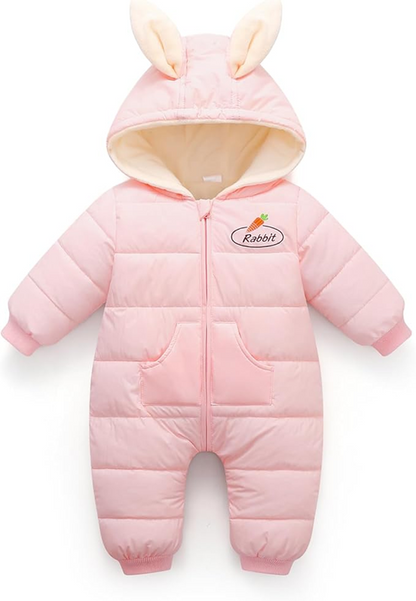 JIAMY mono de invierno con capucha y orejitas 6-12 meses