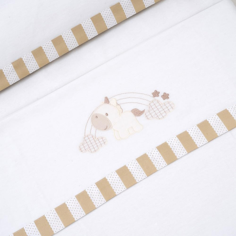 INTERBABY juego de ropa de cama 3 piezas 60x120 / 40x60 / 110x155 para cuna
