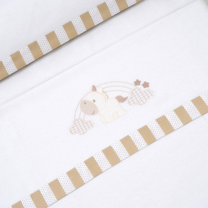 INTERBABY juego de ropa de cama 3 piezas 60x120 / 40x60 / 110x155 para cuna