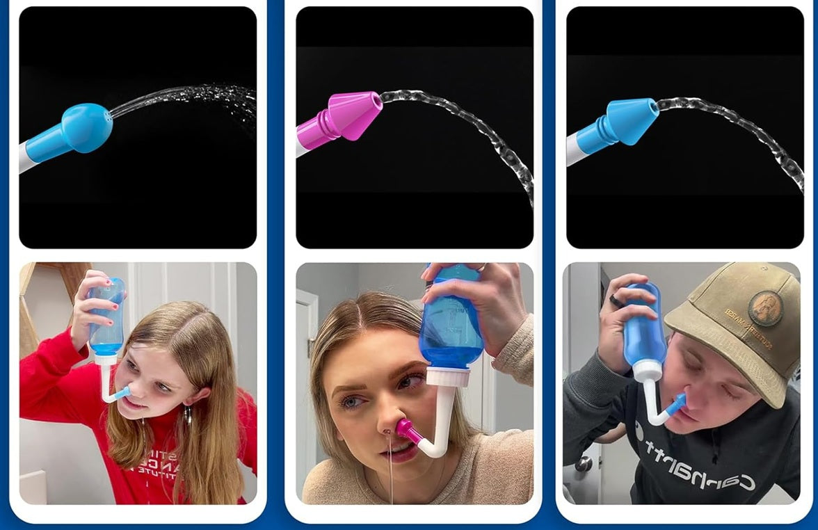 MAOEVER Nasal 300 irrigador nasal para niños y adultos 3 boquillas 300 ml