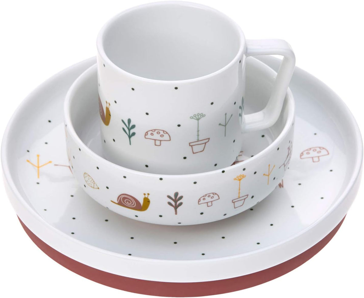LASSIG Garden Explorer juego de vajilla de porcelana de 3 piezas