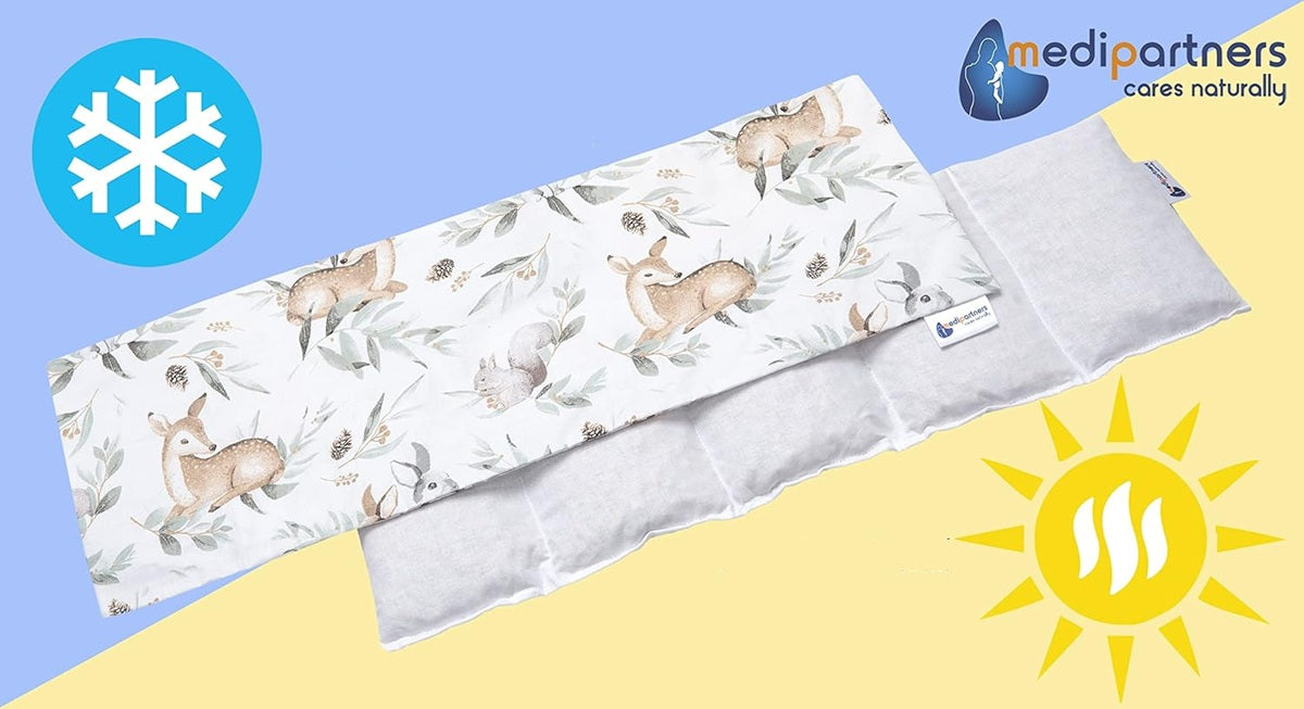 MEDI PARTNERS bolsa de agua caliente de algodón con huesos de cereza 20x60 cm para calor y frío