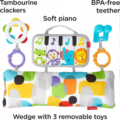 FISHER-PRICE poduszka do zabawy na brzuszku PIANO z pianinkiem i 3 zabawkami, 0+ miesięcy