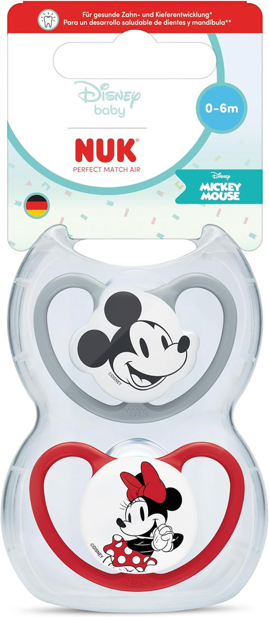 NUK Perfect Match Air smoczek uspokajający 0-6m x2 DISNEY z Mickey Mouse i Minnie