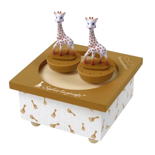 TROUSSELIER Sophie the Giraffe music box for children with two figurines