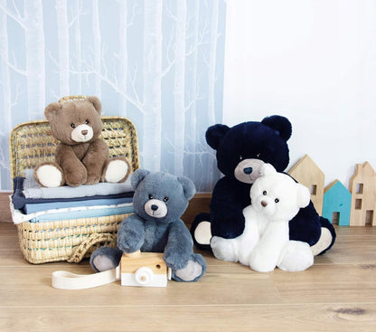 HISTOIRE d'OURS pluszowa przytulanka MIŚ OSCAR 25 cm, miękki niebieski miś dla dzieci 6 m+