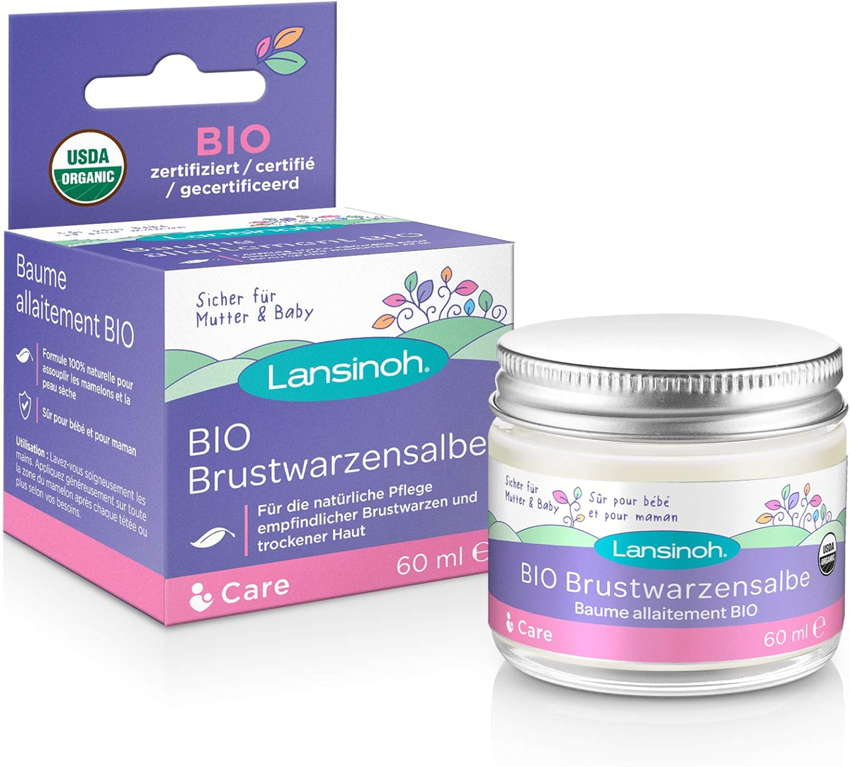 LANSINOH BIO pomada para pezones para madres 60ml
