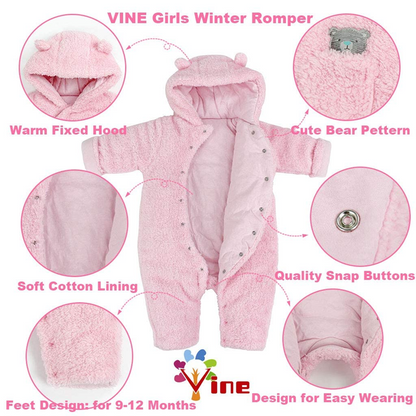 Mono de invierno con capucha para bebés 3-6 meses VINE