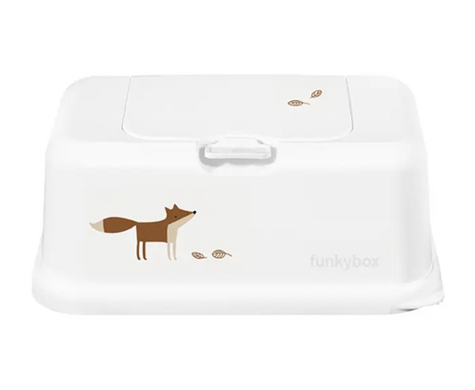 FUNKYBOX recipiente para toallitas húmedas con tapa abatible 12,5 x 22 x 8,5 cm