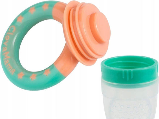CLEVAMAMA Clevafeed mordedor dispensador de frutas para bebés 6 m+ con 1 boquilla